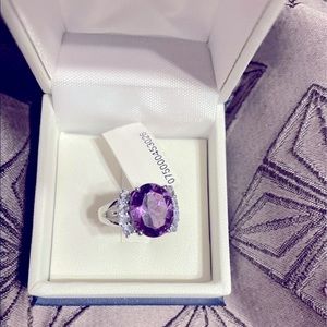 Amethyst and Tanzanite Ring Size 6